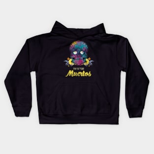 Dia De Los Muertos Floral Sugar Skull Kids Hoodie